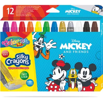Patio Kredki elowe wykrcane Colorino Kids Mickey 12 kolorw