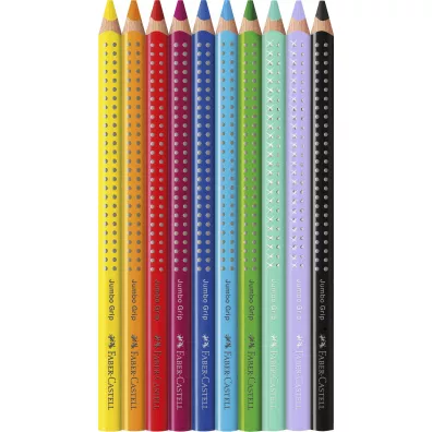 Faber-Castell Kredki jumbo grip edycja jednoroec8 kol. standardowych + 2  kol. pastelowe + naklejki