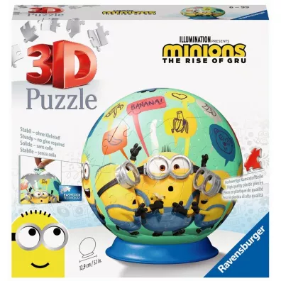 Puzzle kuliste 3D 72 el. Minionki Ravensburger