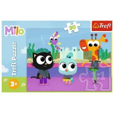 Puzzle 30 el. Kotek Milo Trefl