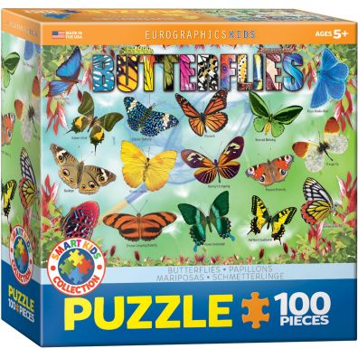 Puzzle 100 el. Smartkids Butterflies Eurographics