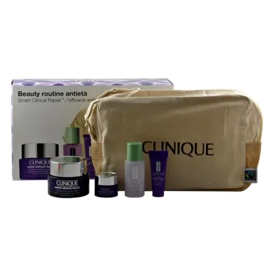 Clinique Zestaw Smart Clinical Repair Wrinnkle Correcting Krem do twarzy + Clarifying Lotion + Serum + Krem pod oczy