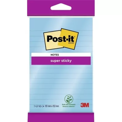Post-It Karteczki samoprzylepne 102x152mm, linia 45 kartek