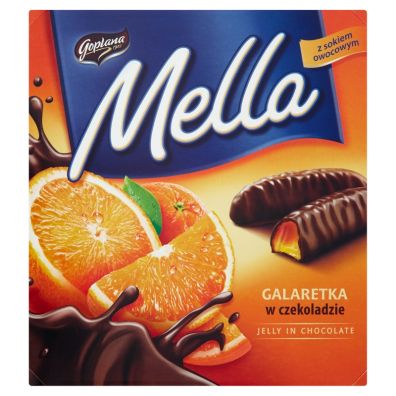 Goplana Mella Galaretka w czekoladzie o smaku pomaraczowym 190 g