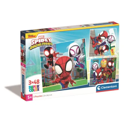 Puzzle 3x48 el. SuperColor. Spidey Clementoni
