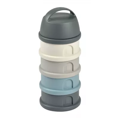 Beaba Pojemniki na mleko w proszku 4 komory mineral grey/blue