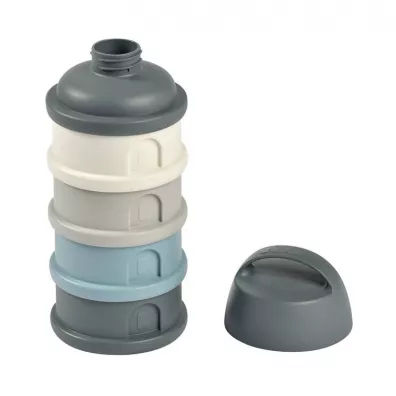 Beaba Pojemniki na mleko w proszku 4 komory mineral grey/blue