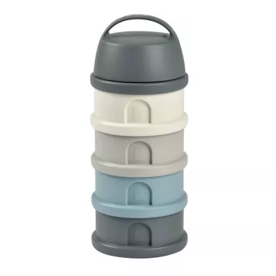 Beaba Pojemniki na mleko w proszku 4 komory mineral grey/blue
