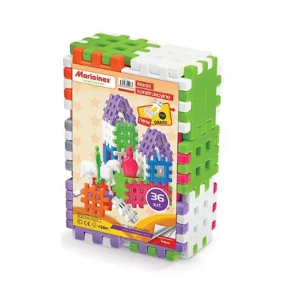 Klocki konstrukcyjne dla najm�odszych Klocki konstrukcyjne 36 element�w Wafle kostka MARIOINEX 901939