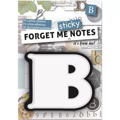 If Forget me sticky. Notes kart samoprzylepne litera B