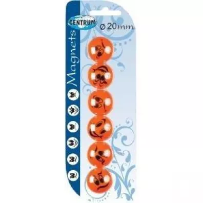 Centrum Magnesy do tablicy sucho�cieralnej Smile 20mm 6 szt.