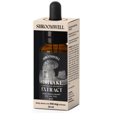 Shroomwell Grzyby shiitake ekstrakt w kroplach Suplement diety 30 ml