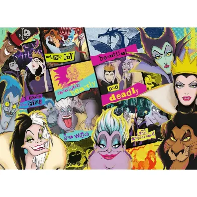 Puzzle drewniane 1000 el. Zlot z�oczy�c�w Disney Villains 20167 Trefl