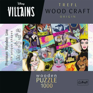 Puzzle drewniane 1000 el. Zlot z�oczy�c�w Disney Villains 20167 Trefl