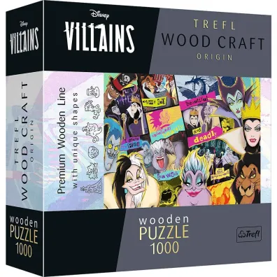 Puzzle drewniane 1000 el. Zlot z�oczy�c�w Disney Villains 20167 Trefl