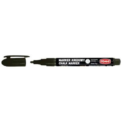 Marker specjalistyczny Toma kredowy, czarny 1,5 mm okr�g�a ko�c�wka