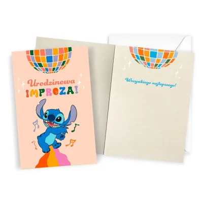 Kukartka Karnet Urodziny Stitch