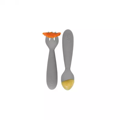 Ezpz Komplet silikonowych sztucw Mini Utensils szary