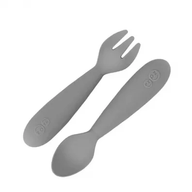 Ezpz Komplet silikonowych sztucw Mini Utensils szary