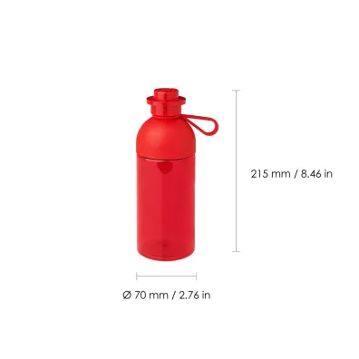 Przezroczysta butelka LEGO Czerwona 500 ml