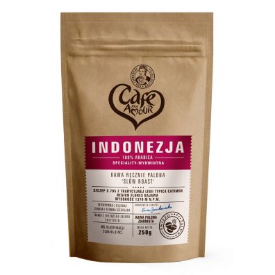 Cafe Mon Amour Kawa ziarnista rcznie palona Indonezja Flores 250 g