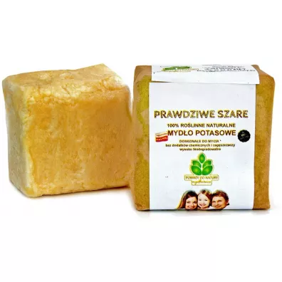 Mydlarnia Powr�t do Natury Ro�linne myd�o potasowe w kostce Prawdziwe szare 100 g
