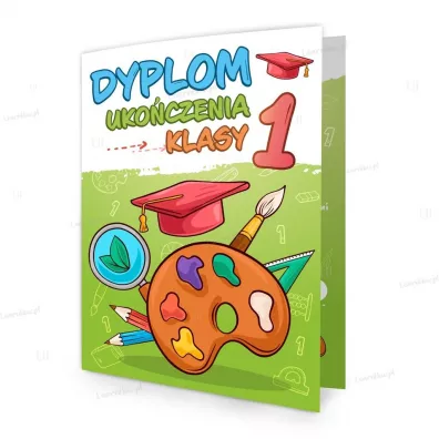 LearnHow Dyplom skadany A4 ukoczenia 1 klasy - Farbki 5 szt.
