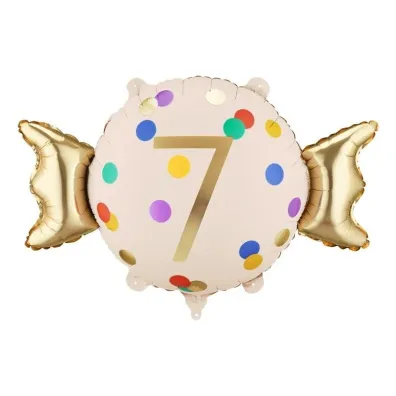 PartyDeco Balon foliowy Cukierek   7  , 61x37 cm, mix  1 op. / 1 szt.