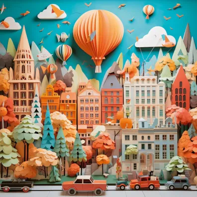 Puzzle 1000 el. Miasto z papieru, Victor Gavrilovski Heye