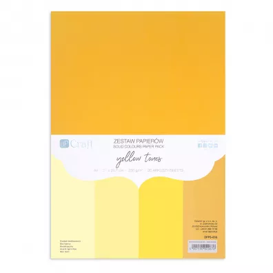 Dalprint Zestaw papierw A4 Yellow Tones 220g, 20 arkuszy