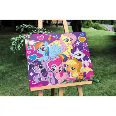Twoje Hobby Malowanie po numerach - Kolorowe kucyki 40x50cm
