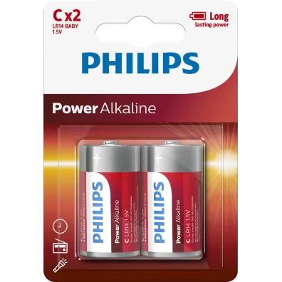 Philips Baterie Baterie LR14 Power Alkaline BPH086 2 szt.