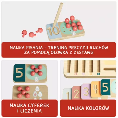 Zabawka edukacyjna do nauki liczenia Licz� owoce - 36 m+ Top Bright