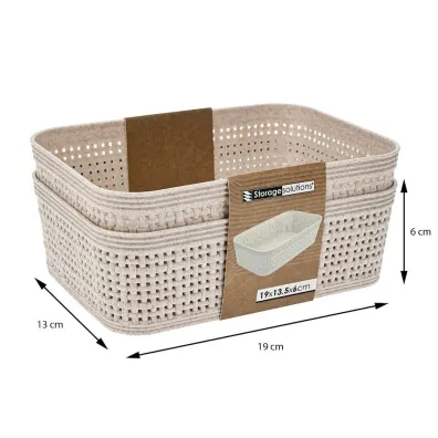 Storage Solutions Koszyki do przechowywania beowe 19x13x6 cm