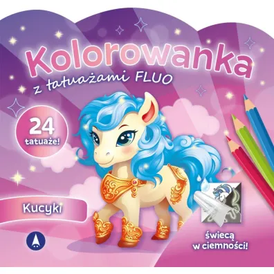 Malowanka 200X190  Kolorowanka z tatua�ami FLUO Kucyki SKRZAT 077582