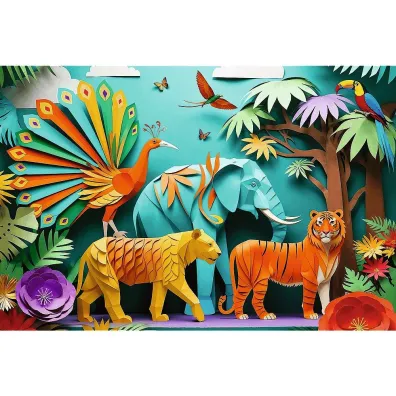Puzzle z efektem 3D 160 el. Paper Art: D�ungla Trefl