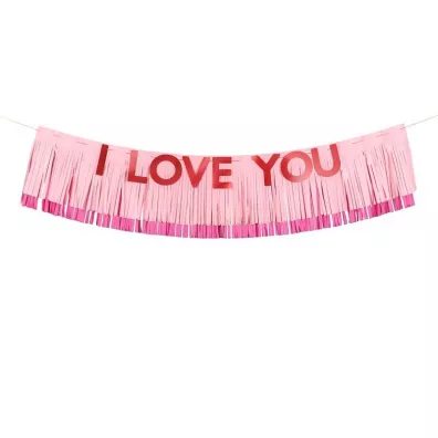 PartyDeco Baner I Love You 150x30 cm