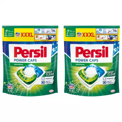 Persil Power Caps Kapsuki do prania biaego Universal Zestaw 2 x 46 szt.