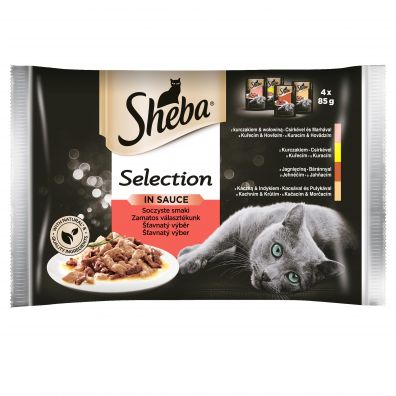 Sheba Selection mokra karma dla kota soczyste smaki w sosie saszetki 4x85 g