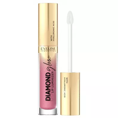 Eveline Cosmetics Diamond Glow Lip Luminizer b�yszczyk do ust z kwasem hialuronowym 05 Toffee 4.5 ml