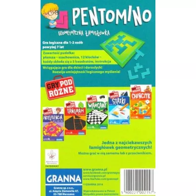Pentomino. Gry podrne Granna