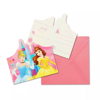 Procos Zaproszenia z kopertami Princess Live Stoty 6 szt.