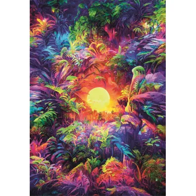 Puzzle 500 el. Compact Psychedelic Jungle Sunrise Clementoni
