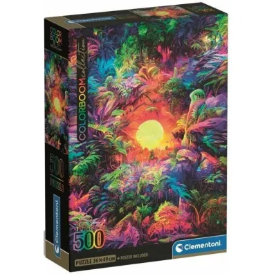 Puzzle 500 el. Compact Psychedelic Jungle Sunrise Clementoni