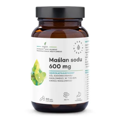 Aura Herbals Ma�lan sodu 600 mg mikrokapsu�kowany Suplement diety 90 kaps.
