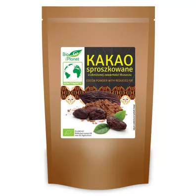 Bio Planet Kakao sproszkowane o obnionej zawartoci tuszczu 200 g Bio