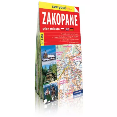 Zakopane i okolice- plan miasta 1:15 000 (papier)