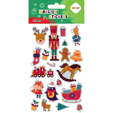 Happy Color Naklejki EFFECT-Xmas Toys 10x20cm