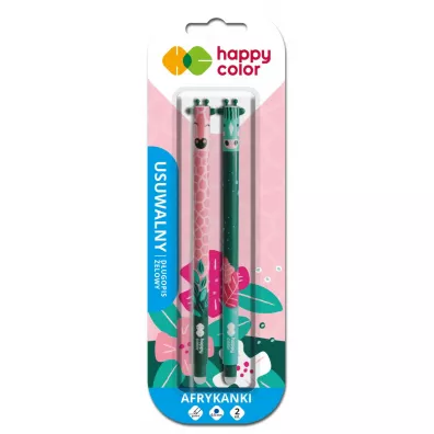 Happy Color D�ugopis wymazywalny AFRYKANKI, niebieski, 0.5 mm, 2 sztuki