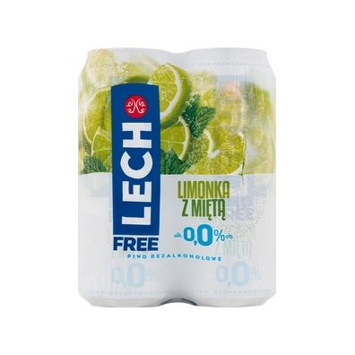 Lech Free Piwo bezalkoholowe 0% limonka mita 4x500 ml